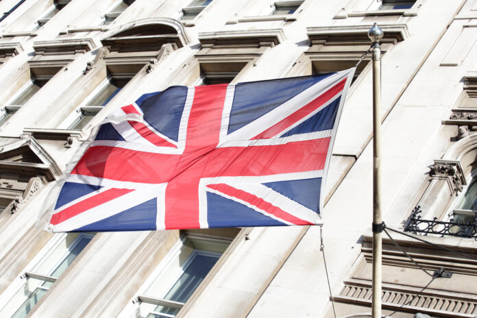 close up British flag